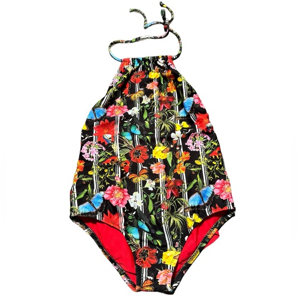 KAI LANI MINI***Red Halter-Neck Floral One Piece Swimsuit***Size 16 $98 - Picture 2 of 5